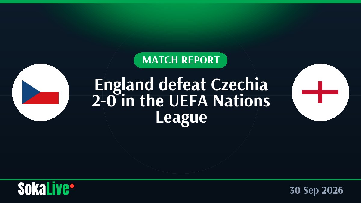 England defeat Czechia 2-0 in the UEFA Nations League