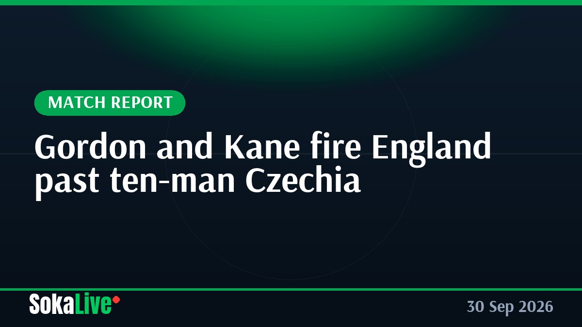 Gordon and Kane fire England past ten-man Czechia