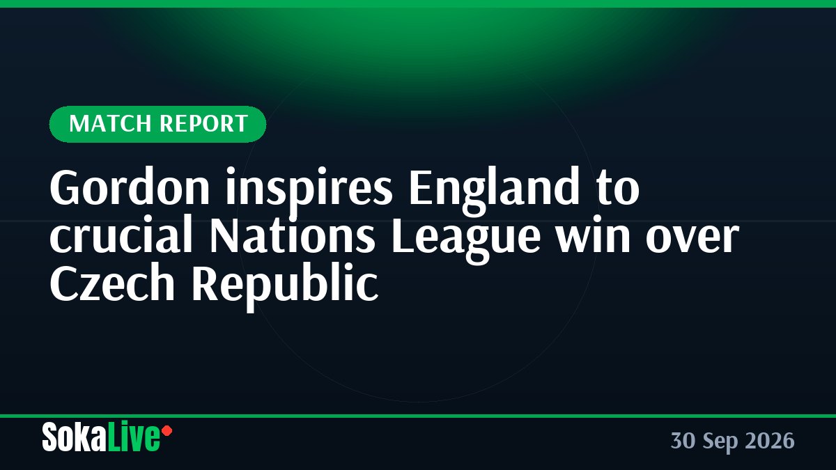 Gordon inspires England to crucial Nations League win over Czech Republic