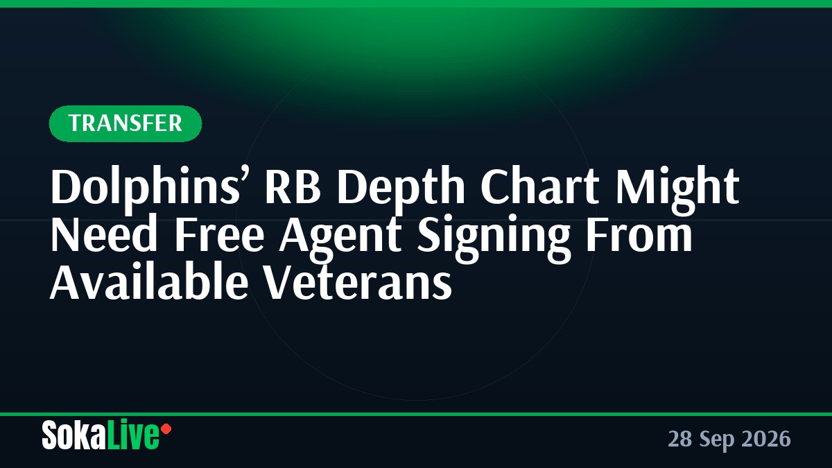 Dolphins’ RB Depth Chart Might Need Free Agent Signing From Available Veterans