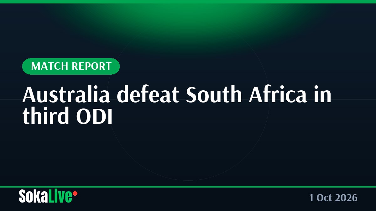 Australia defeat South Africa in third ODI