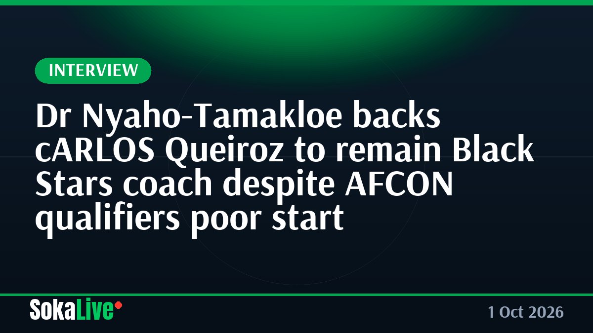 Dr Nyaho-Tamakloe backs cARLOS Queiroz to remain Black Stars coach despite AFCON qualifiers poor start
