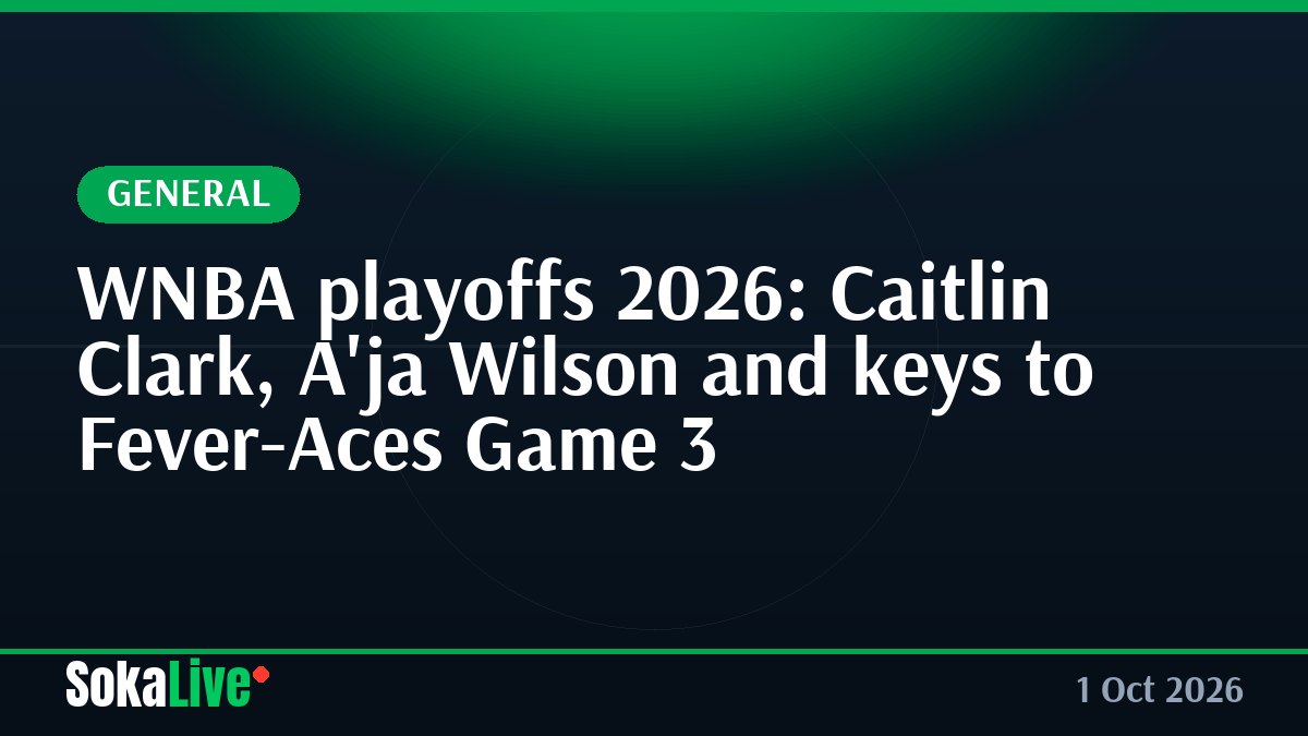 WNBA playoffs 2026: Caitlin Clark, A'ja Wilson and keys to Fever-Aces Game 3