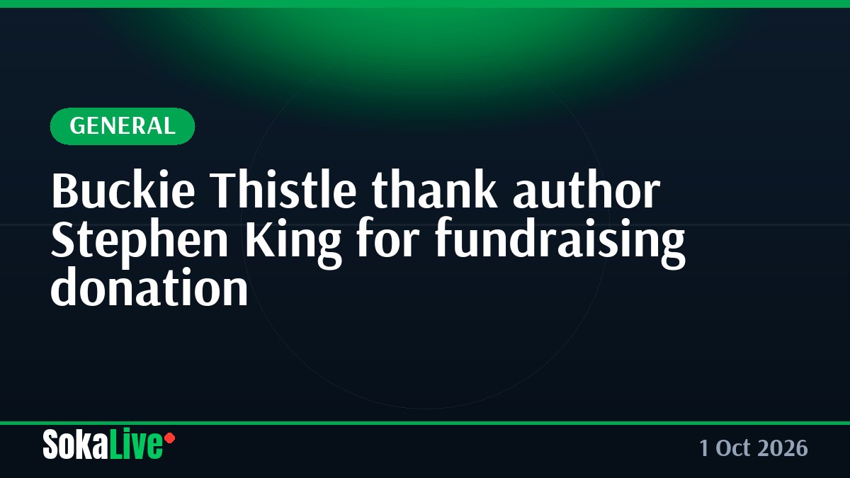 Buckie Thistle thank author Stephen King for fundraising donation