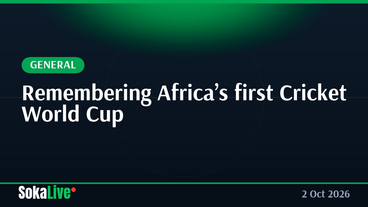 Remembering Africa’s first Cricket World Cup