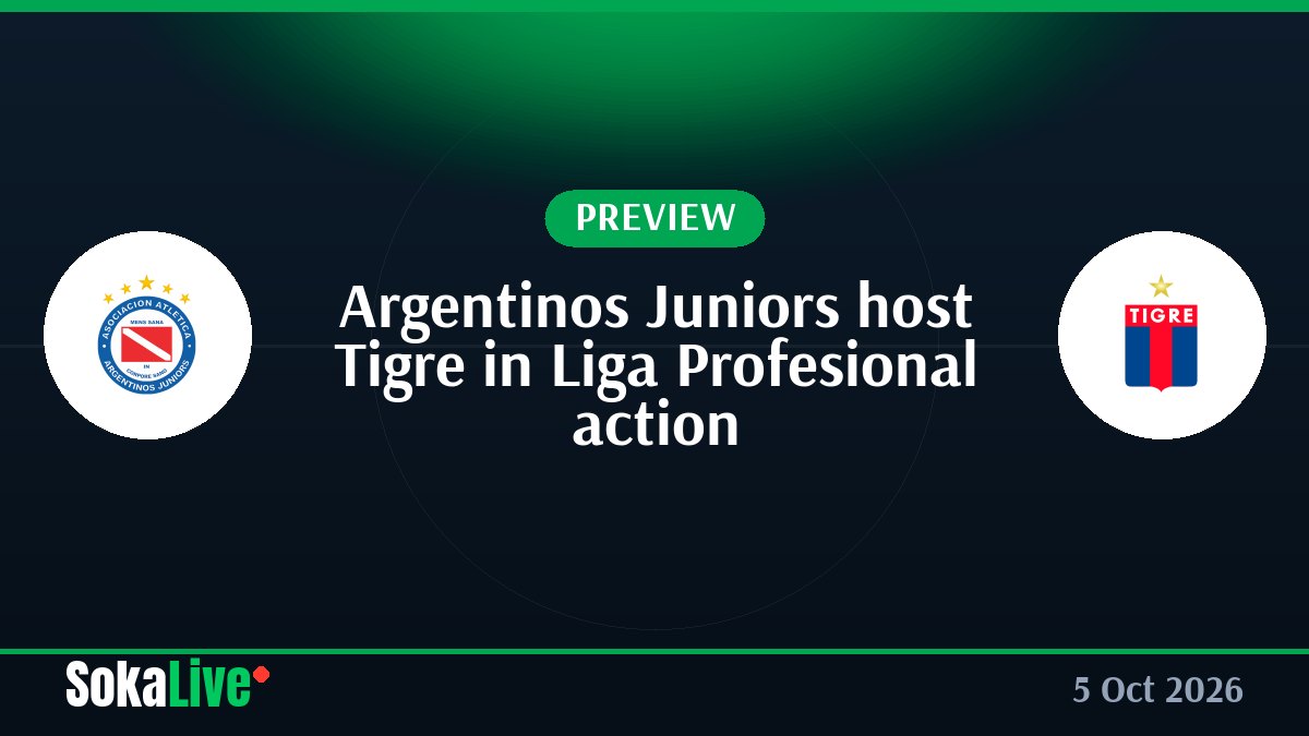 Argentinos Juniors host Tigre in Liga Profesional action