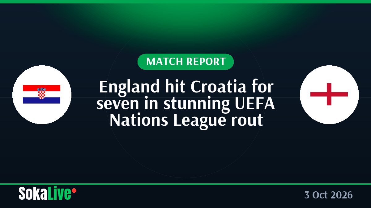 England hit Croatia for seven in stunning UEFA Nations League rout
