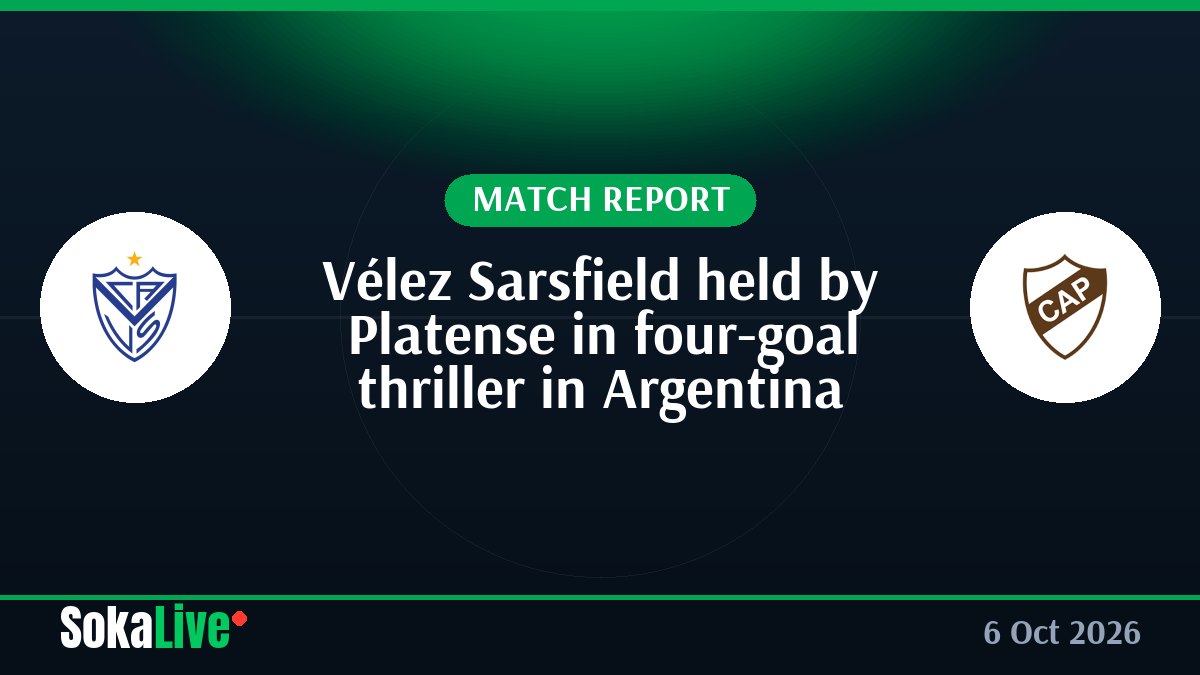 Vélez Sarsfield held by Platense in four-goal thriller in Argentina