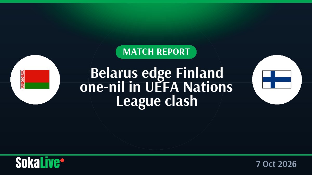 Belarus edge Finland one-nil in UEFA Nations League clash