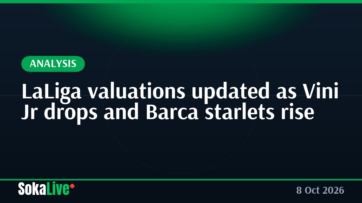 LaLiga valuations updated as Vini Jr drops and Barca starlets rise