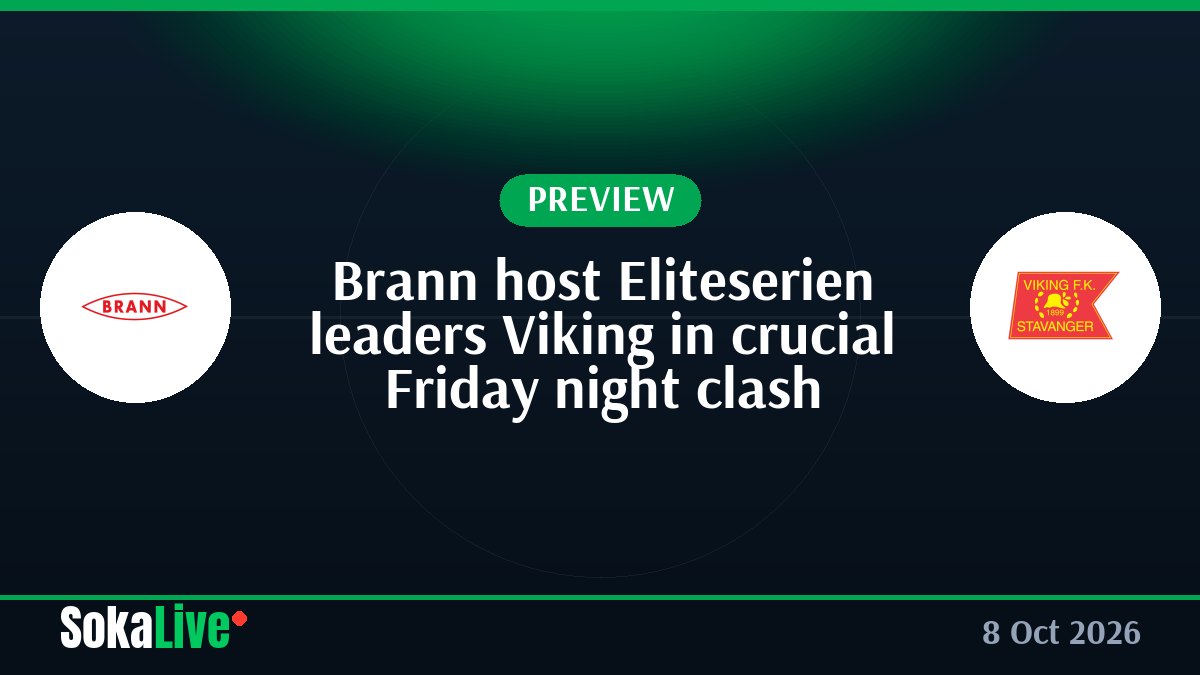 Brann host Eliteserien leaders Viking in crucial Friday night clash