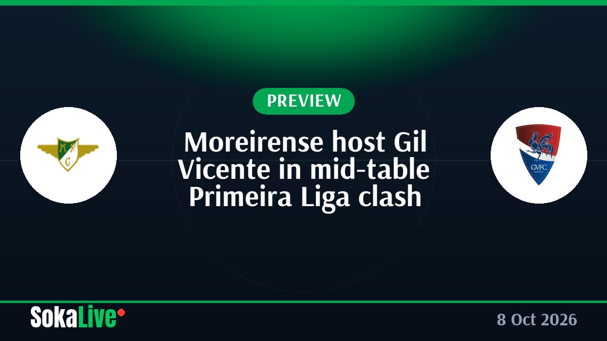 Moreirense host Gil Vicente in mid-table Primeira Liga clash