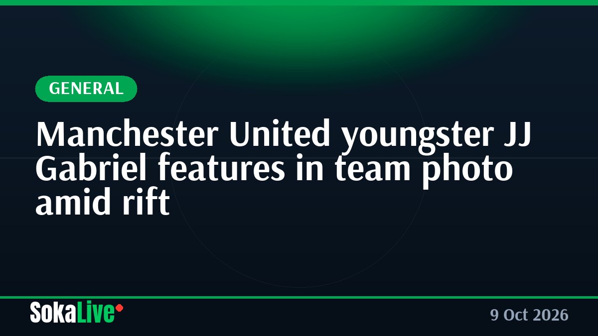 Manchester United youngster JJ Gabriel features in team photo amid rift