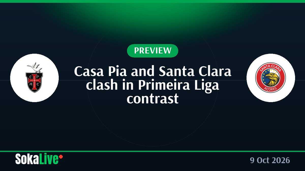 Casa Pia and Santa Clara clash in Primeira Liga contrast