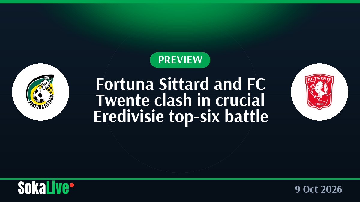 Fortuna Sittard and FC Twente clash in crucial Eredivisie top-six battle