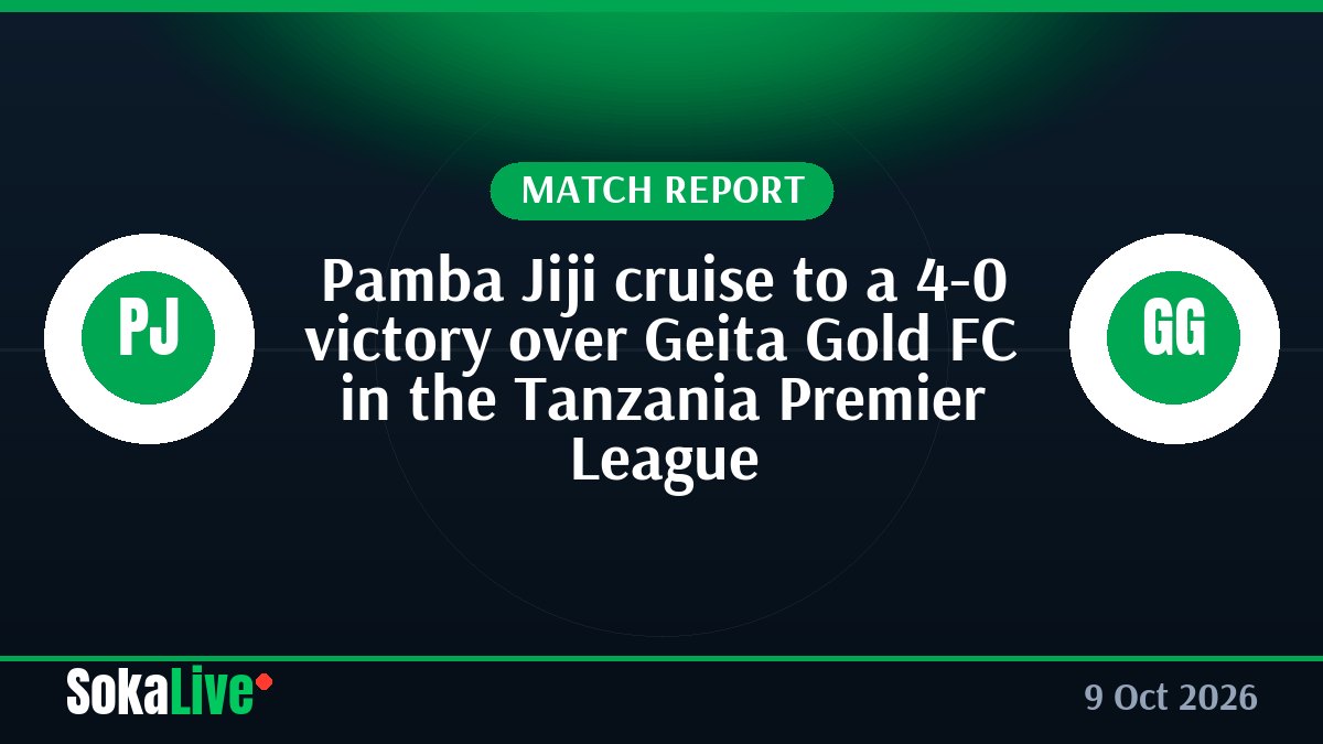 Pamba Jiji cruise to a 4-0 victory over Geita Gold FC in the Tanzania Premier League