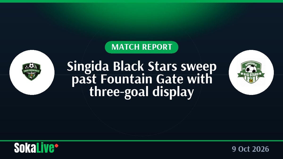 Singida Black Stars sweep past Fountain Gate with three-goal display
