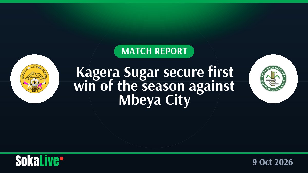 Kagera Sugar secure first win of the season against Mbeya City