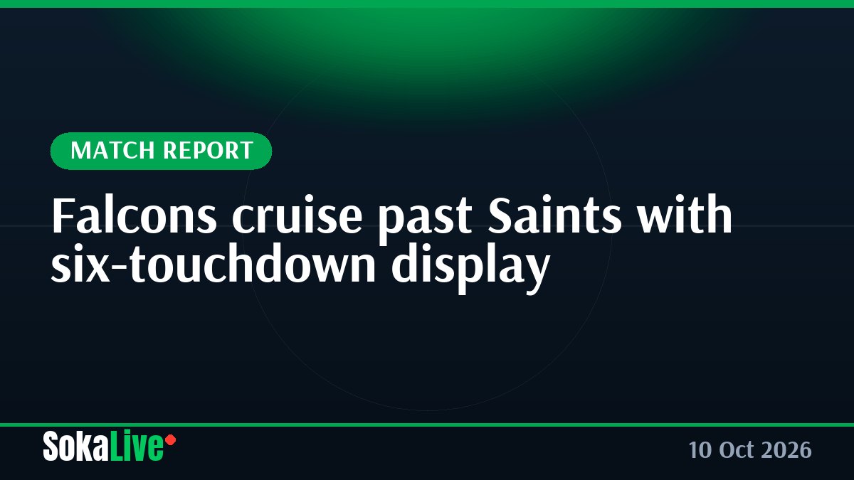 Falcons cruise past Saints with six-touchdown display