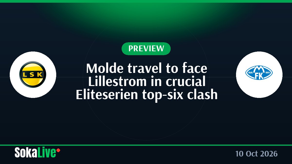 Molde travel to face Lillestrom in crucial Eliteserien top-six clash