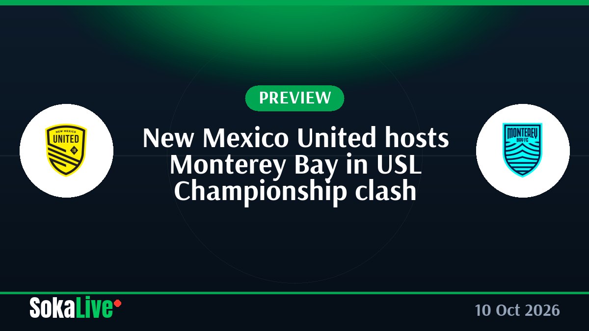 New Mexico United hosts Monterey Bay in USL Championship clash