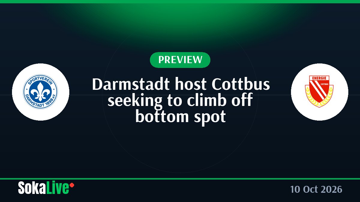 Darmstadt host Cottbus seeking to climb off bottom spot