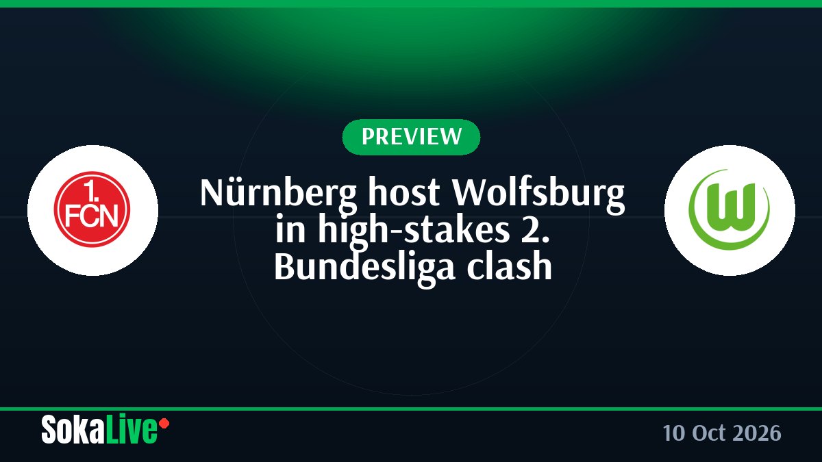 Nürnberg host Wolfsburg in high-stakes 2. Bundesliga clash