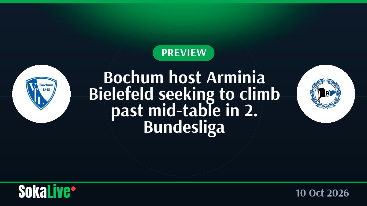 Bochum host Arminia Bielefeld seeking to climb past mid-table in 2. Bundesliga