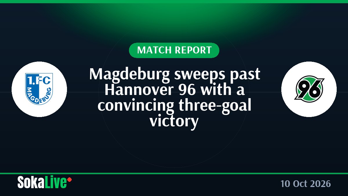 Magdeburg sweeps past Hannover 96 with a convincing three-goal victory