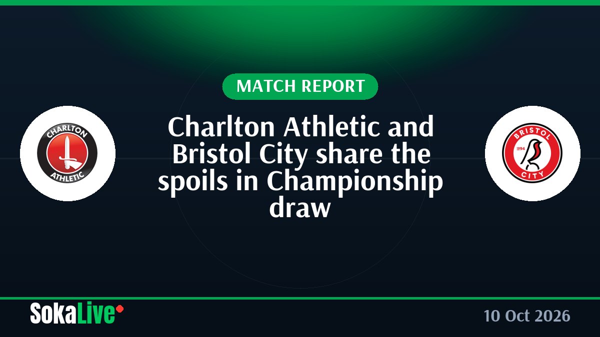 Charlton Athletic and Bristol City share the spoils in Championship draw