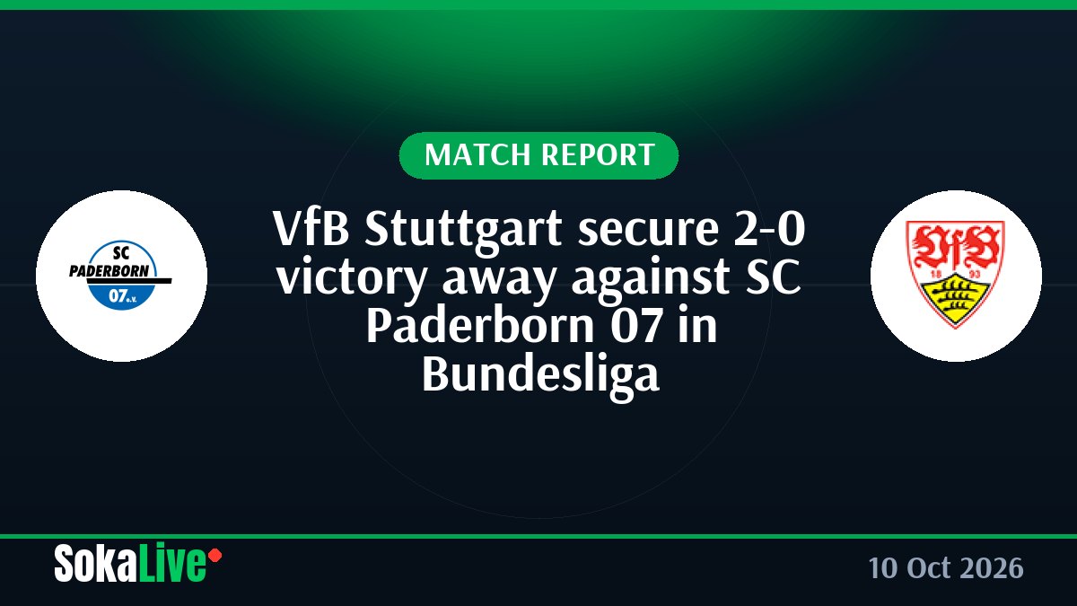 VfB Stuttgart secure 2-0 victory away against SC Paderborn 07 in Bundesliga