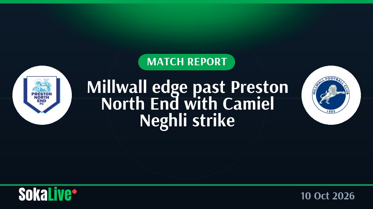 Millwall edge past Preston North End with Camiel Neghli strike