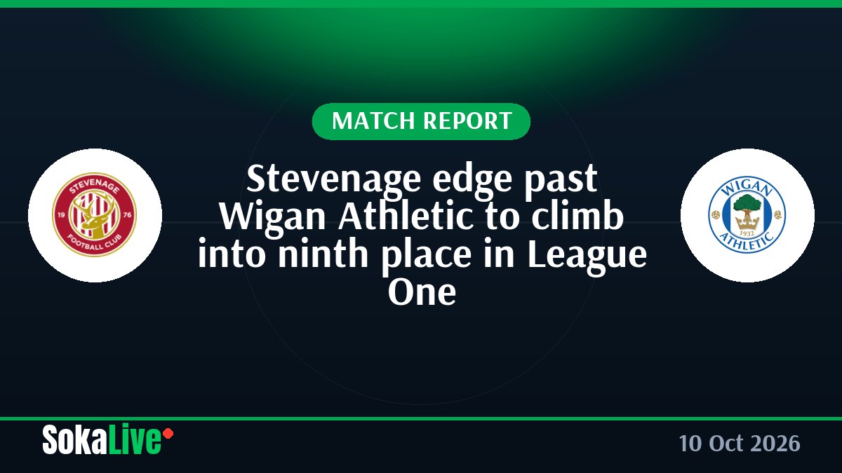 Stevenage edge past Wigan Athletic to climb into ninth place in League One