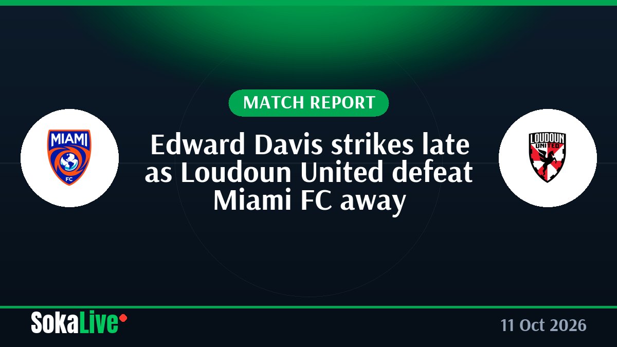 Edward Davis strikes late as Loudoun United defeat Miami FC away