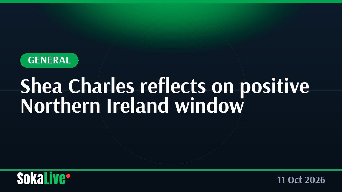 Shea Charles reflects on positive Northern Ireland window