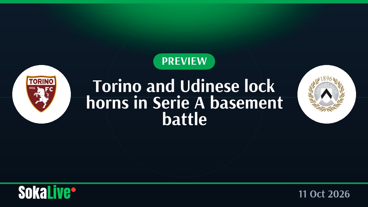 Torino and Udinese lock horns in Serie A basement battle