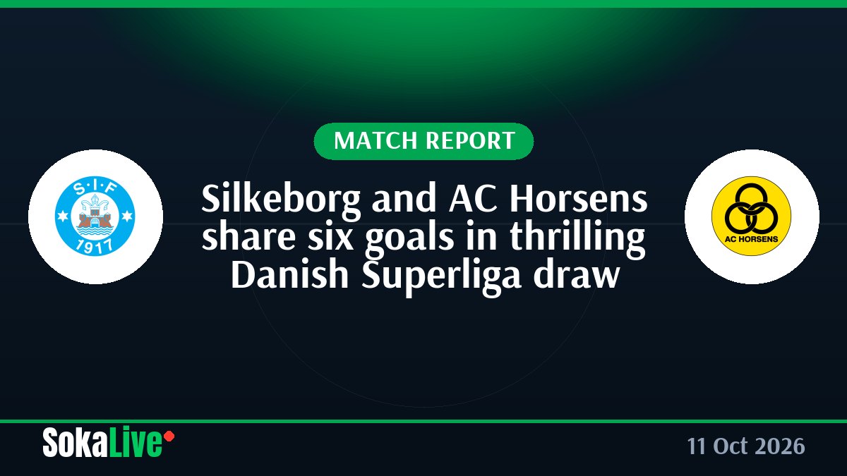 Silkeborg and AC Horsens share six goals in thrilling Danish Superliga draw