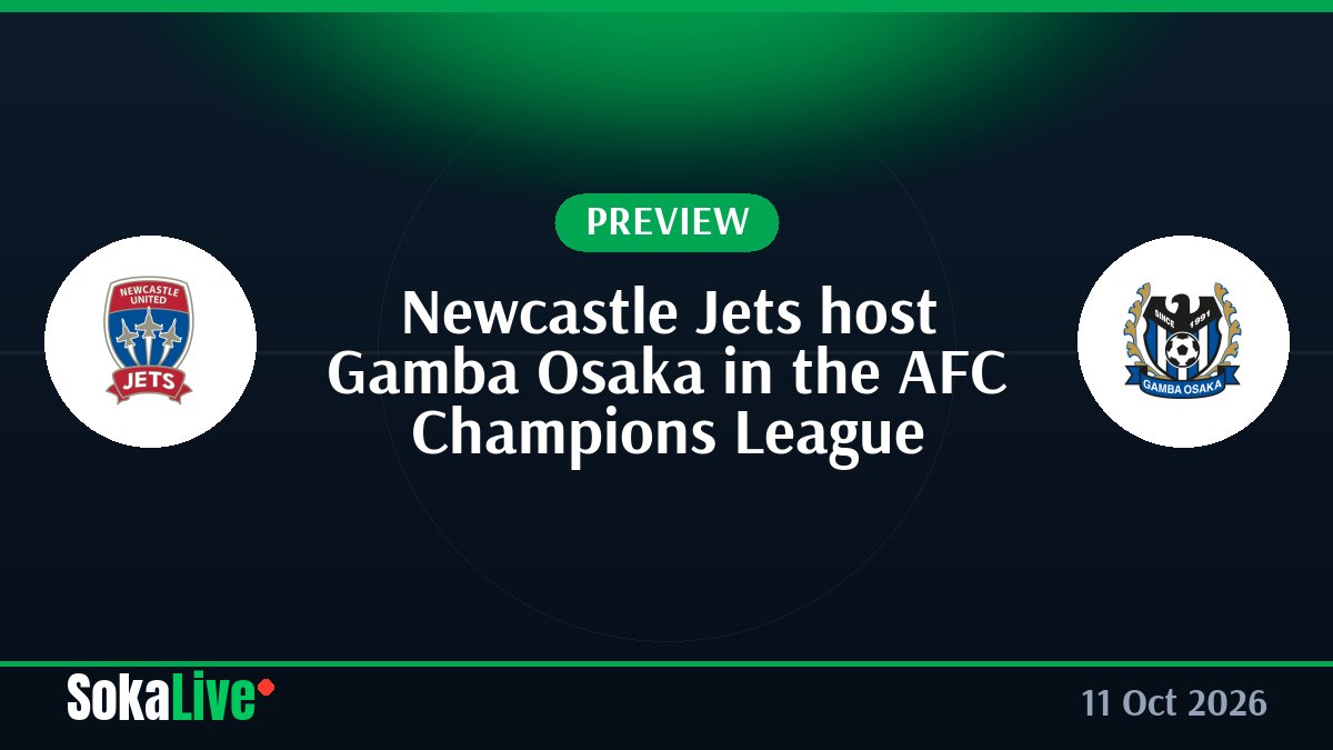 Newcastle Jets host Gamba Osaka in the AFC Champions League