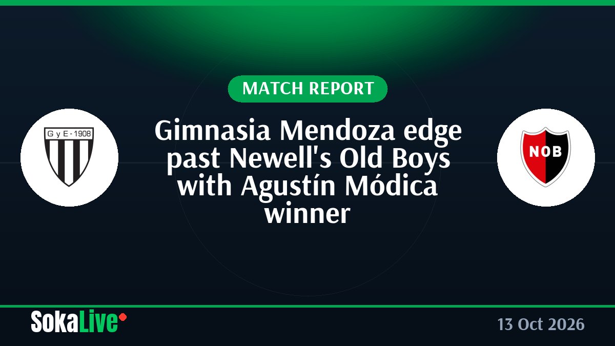 Gimnasia Mendoza edge past Newell's Old Boys with Agustín Módica winner