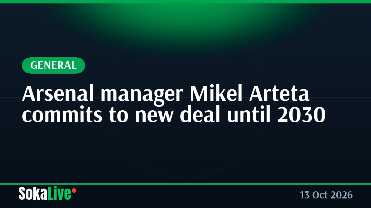 Arsenal manager Mikel Arteta commits to new deal until 2030