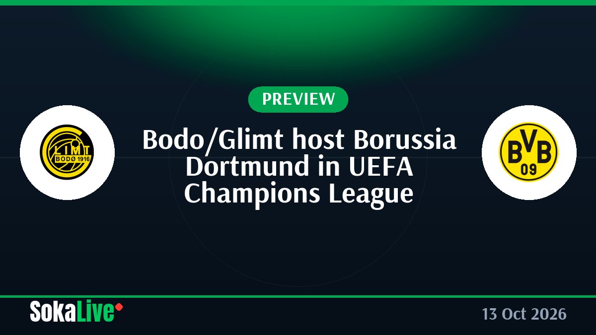 Bodo/Glimt host Borussia Dortmund in UEFA Champions League