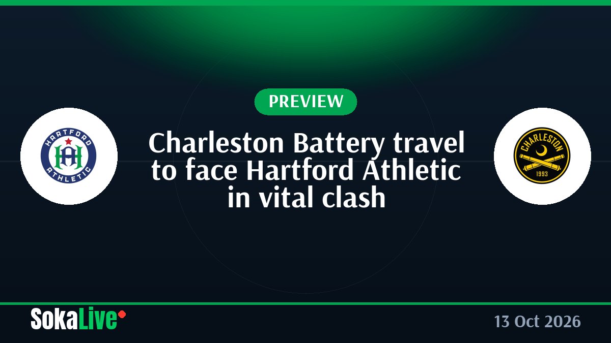 Charleston Battery travel to face Hartford Athletic in vital clash