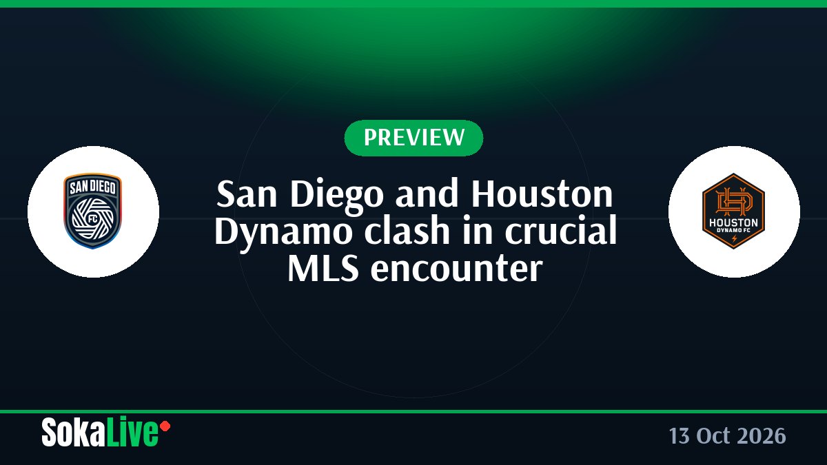 San Diego and Houston Dynamo clash in crucial MLS encounter