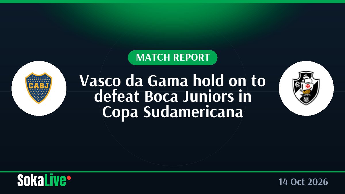 Vasco da Gama hold on to defeat Boca Juniors in Copa Sudamericana