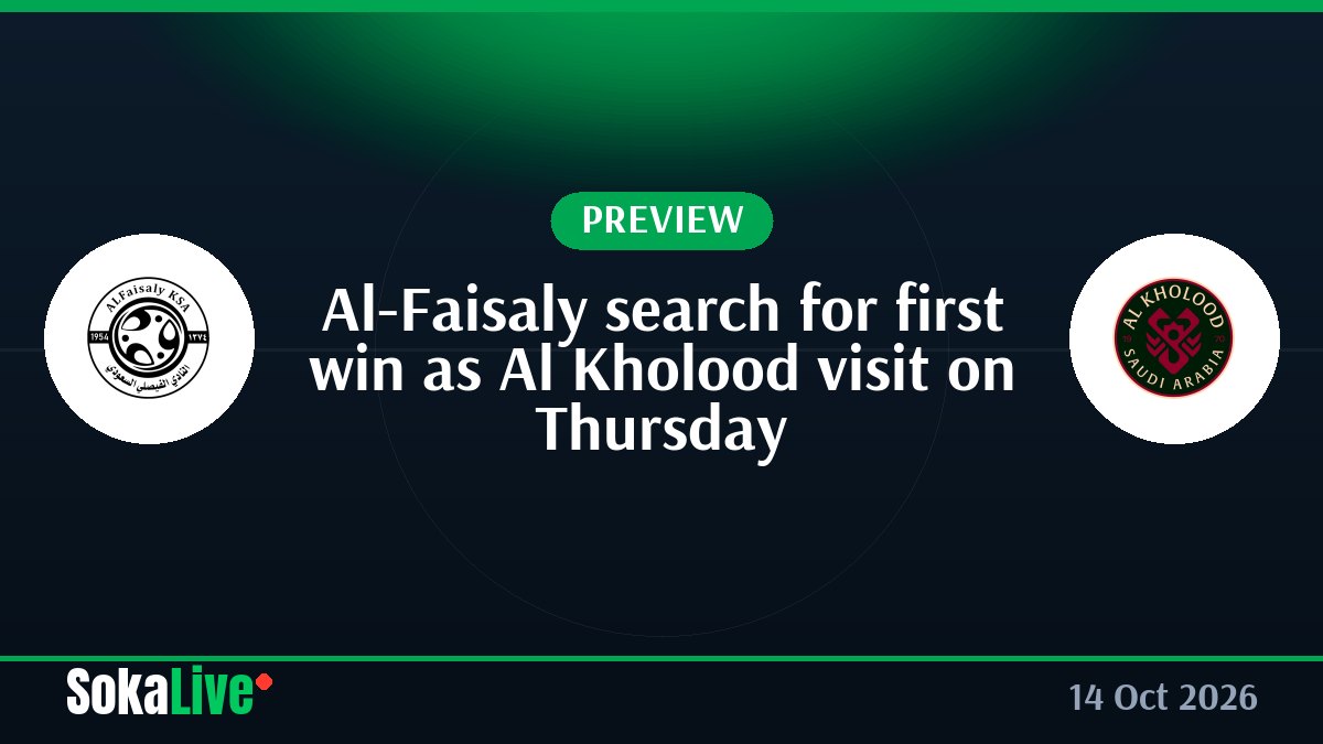 Al-Faisaly search for first win as Al Kholood visit on Thursday