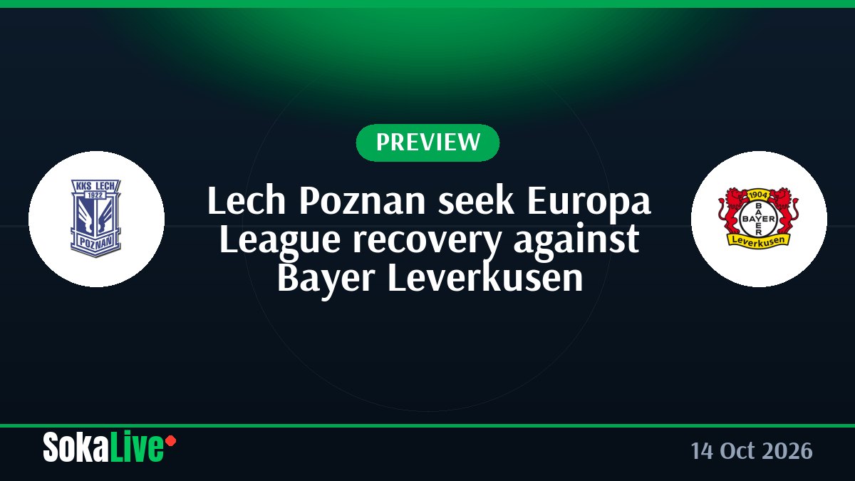 Lech Poznan seek Europa League recovery against Bayer Leverkusen