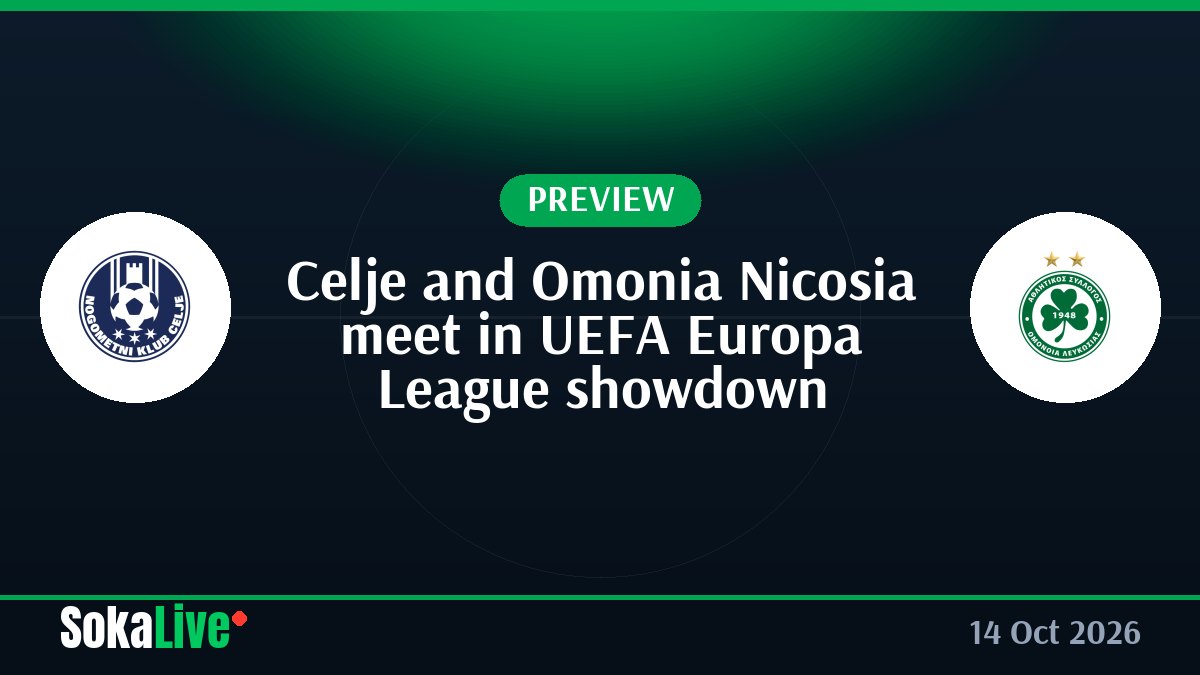 Celje and Omonia Nicosia meet in UEFA Europa League showdown