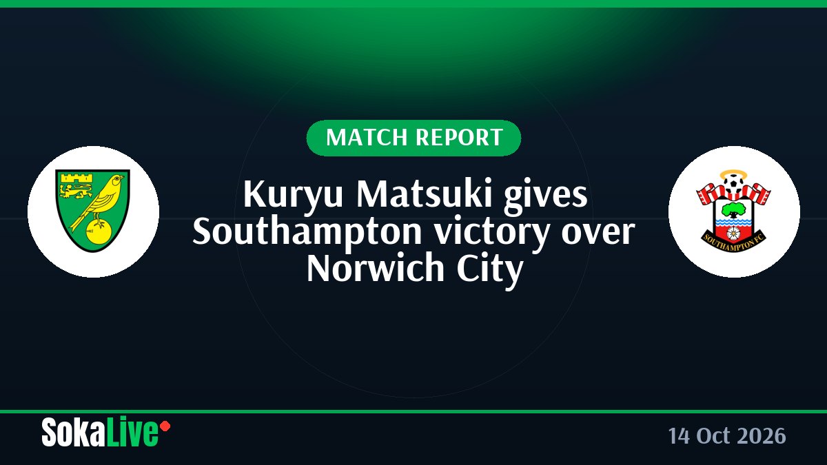 Kuryu Matsuki gives Southampton victory over Norwich City