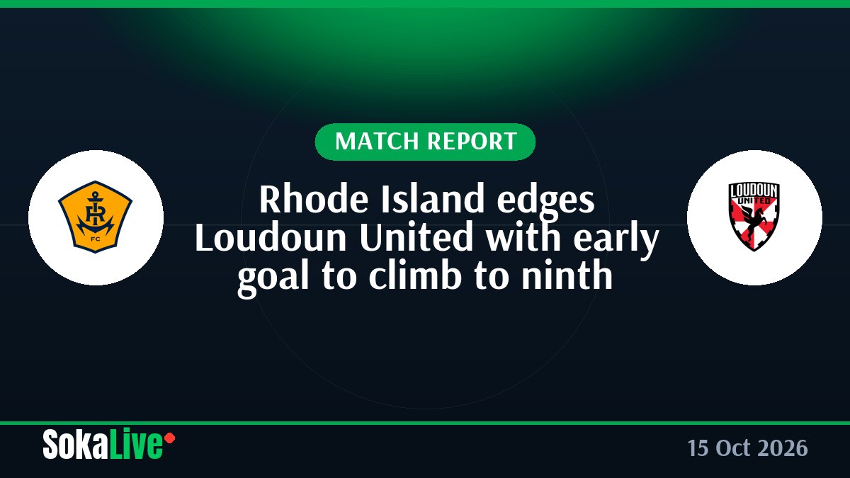 Rhode Island edges Loudoun United with early goal to climb to ninth