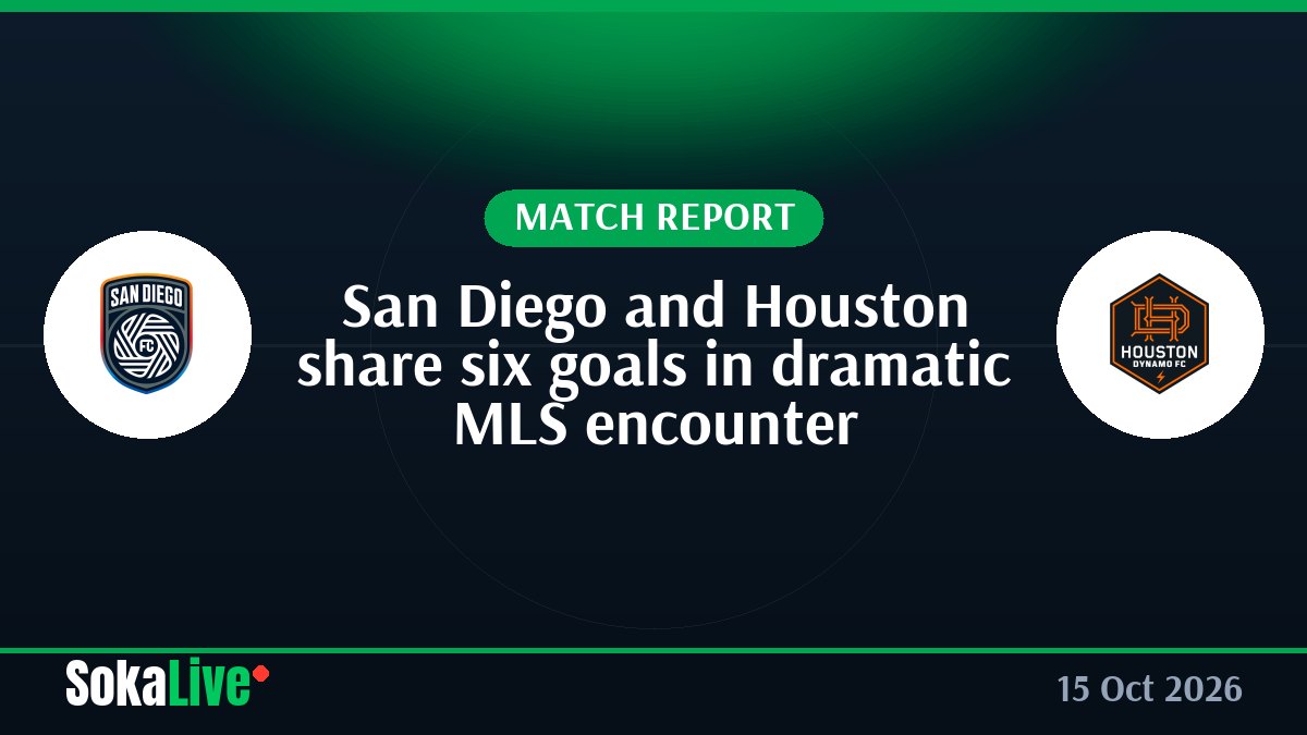 San Diego and Houston share six goals in dramatic MLS encounter